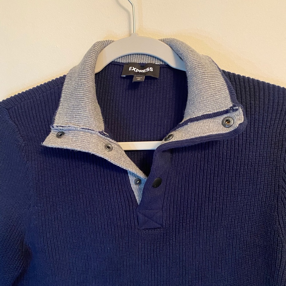 Express Men Button Up Sweater - image 1